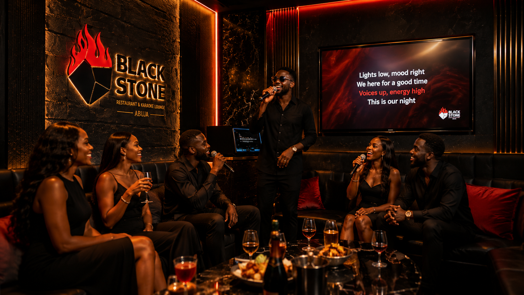 Private karaoke room at Blackstone
